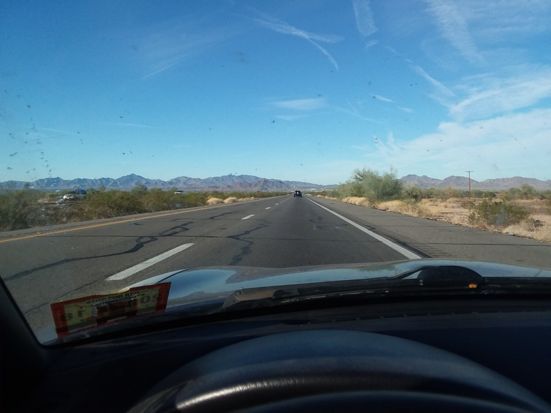 California on the other side of those mountains!